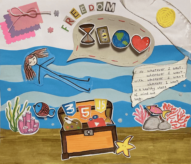 my summer mood board scrapbook