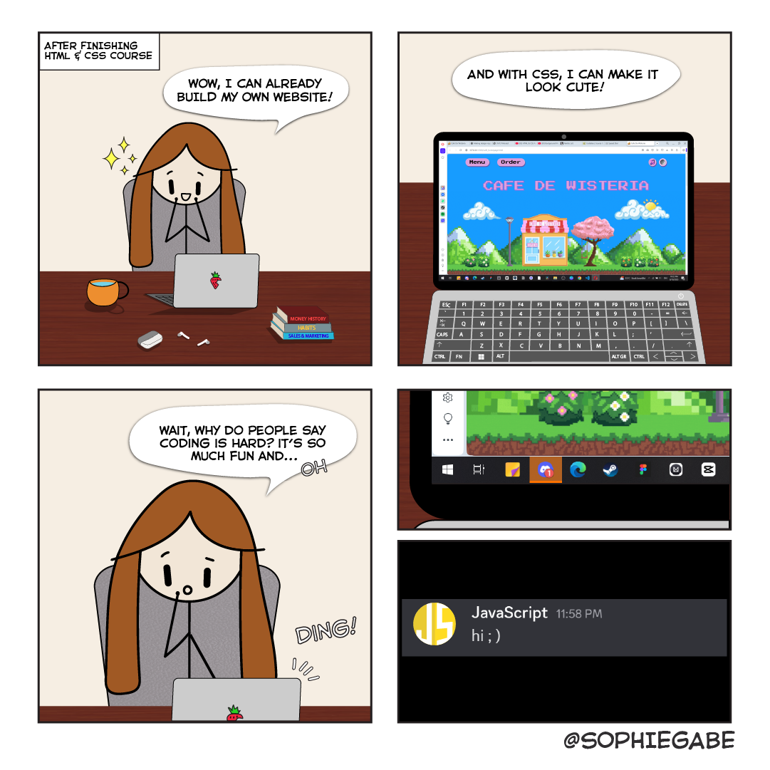 mini comins I creates about my js struggles